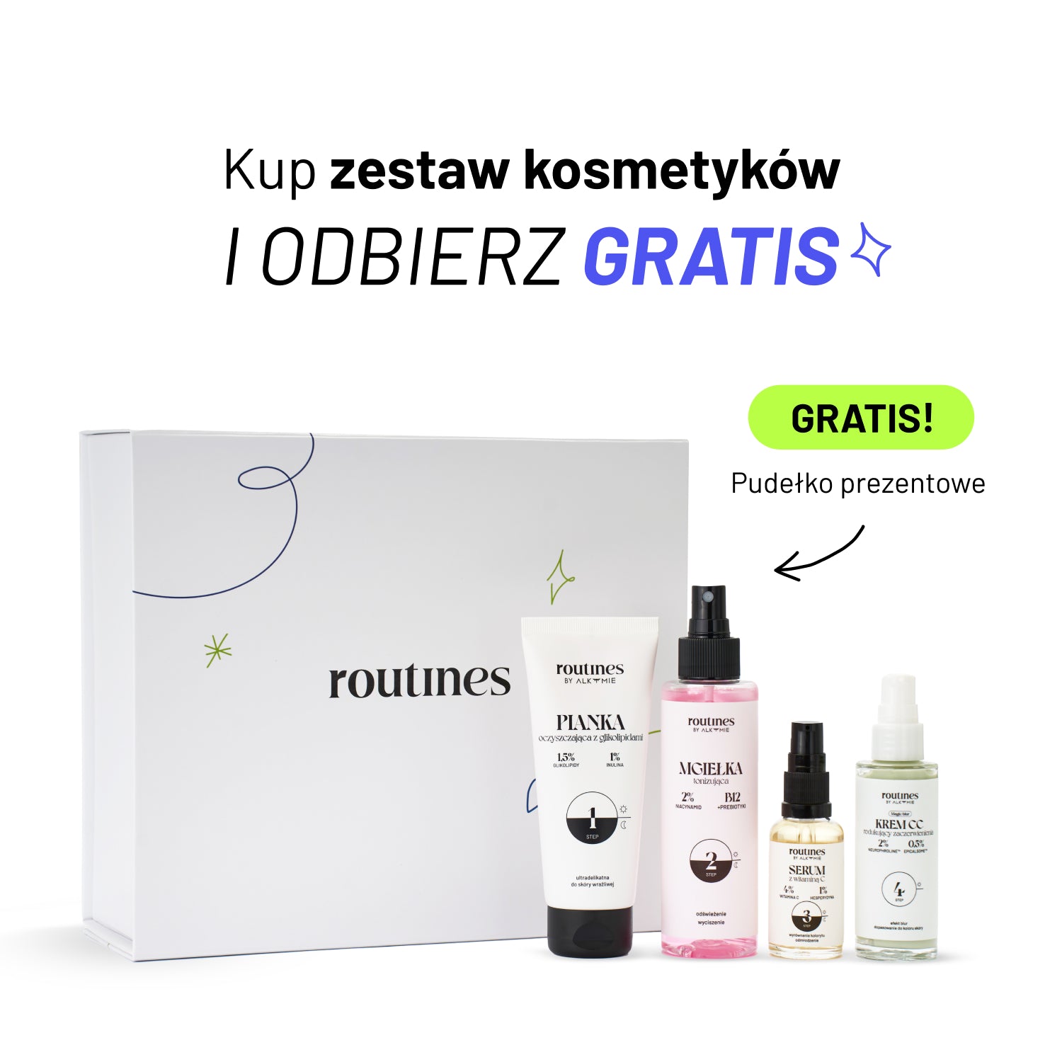 Stwórz swój własny zestaw kosmetyków Routines