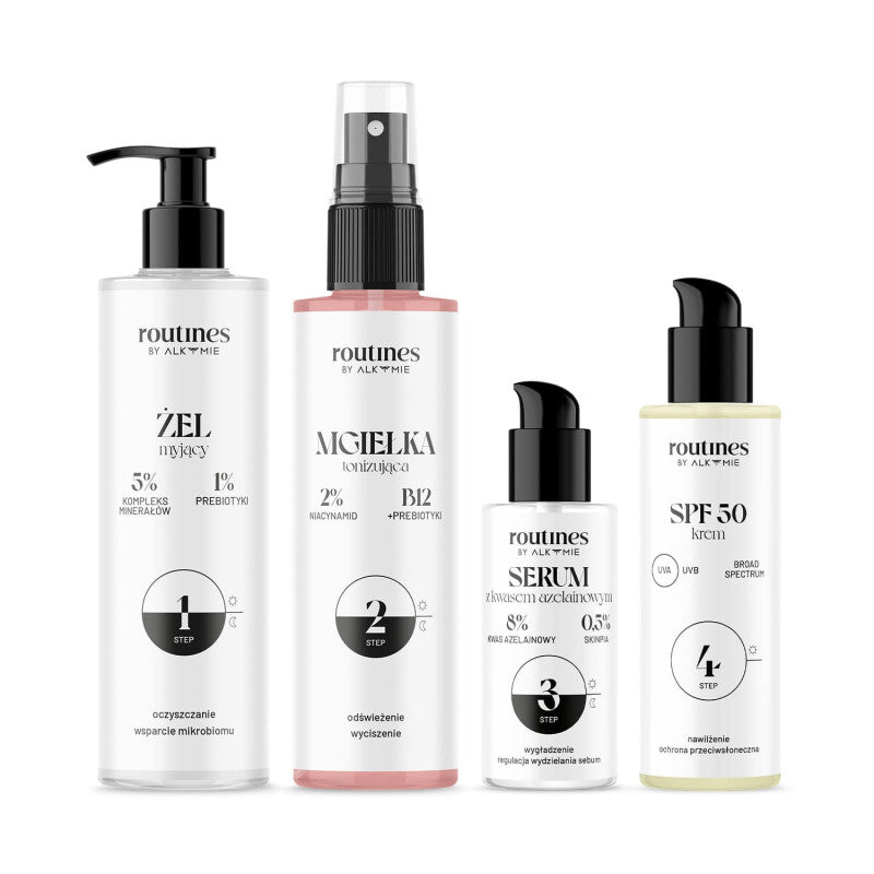 MORNING ROUTINE. Skóra z niedoskonałościami