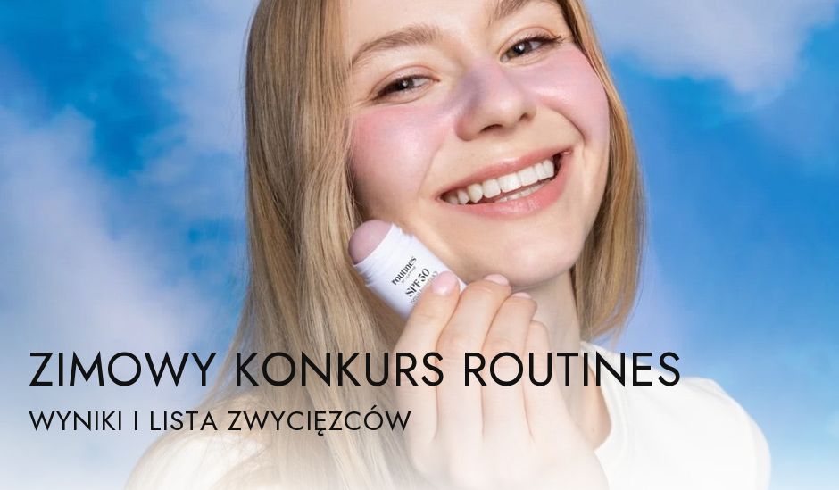 Uśmiechnięta kobieta nakładająca sztyft SPF 50 – wyniki Zimowego konkursu Routines
