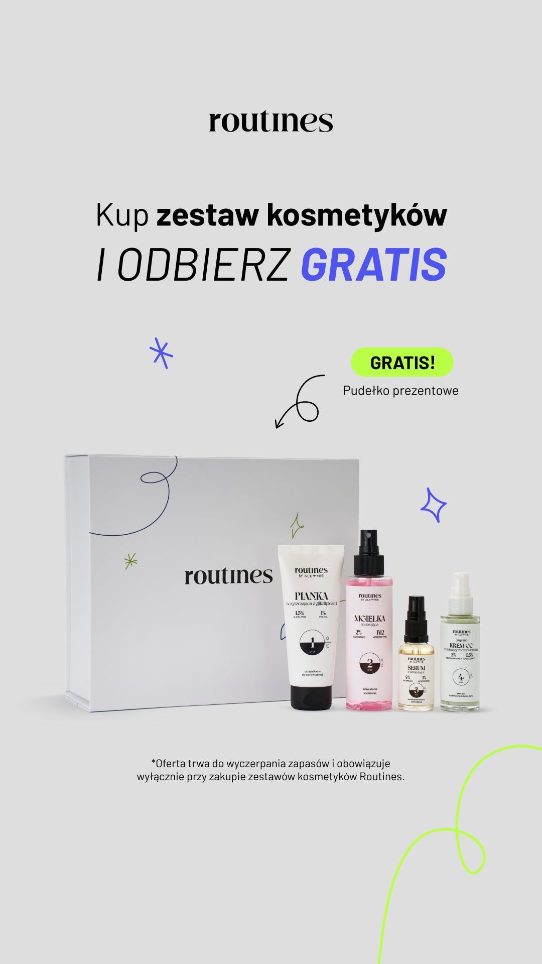 Stwórz swój własny zestaw kosmetyków Routines